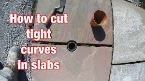 Making curves with pavers is almost as easy as setting them straight. Cutting Tight Curves In Slabs Youtube