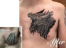 Amazing Cover Up Tattoo Done By Doozer Soto Coverup Coveruptattoo Dragontattoo 3dtattoo Doozersototattoo Tagtheqc Tattoo Artists Tattoos Tattoo Equipment