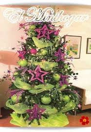 Resultado De Imagen Para Arboles De Navidad Color Verde Limon Con Fucsia Arbol De Navidad Colorido Decoracion Verde Navidad Verde