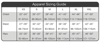 Torpedo7 Sizing Information Chart