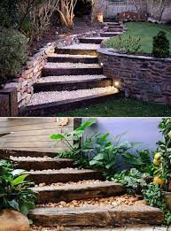 20 Exciting Diy Garden Pathway Steps On A Slope Diy Diygarden Gardenpathway Garden Steps Garden Pathway Backyard Landscaping