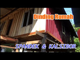 Desain kayu sederhana cantik asri rumah mungil. Instalasi Pasangan Dinding Spandek Dan Kalsibor Pada Rumah Panggung Youtube