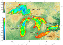 Great Lakes Depth Map Yooper Land Great Lakes Lake