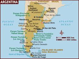 It offers a great diversity of climates and landscapes from jungles in the north, great grass. Argentina Map Caribbean Country Map Of Argentina