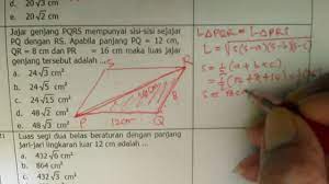 Dari sifat tersebut maka kita dapat mencari keliling dan luas jajargenjang. Tutorial Trigonometri Menghitung Luas Jajargenjang Matematika Sma Youtube