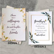 They come in various designs to fit any aesthetic, from minimalist to modern. Farewell Card Customizable Personalised Customised Goodbye Best Wishes Colleagues Hobbies Toys Stationery Craft Occasions Party Supplies On Carousell