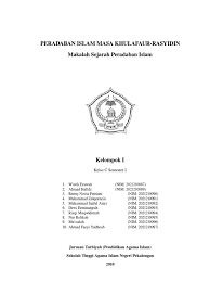 Materi khulafaur rasyidin kelas 7. Makalah Sejarah Peradaban Islam Masa Khulafaur Rasyidin