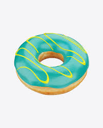 Download Download Glazed Donut With Yellow Stripes Transparent Png On Yellow Images 360 PSD Mockup Templates