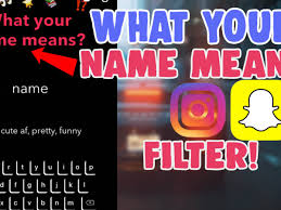 Snapchat recently removed the controversial speed filter after a series of accidents allegedly caused by the social media app. What Your Name Means Snapchat Filter And Instagram Salu Network