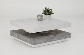 Une table basse rectangulaire conçue pour s'adapter à votre salon, un meuble de décoration et de partage qui remplira son rôle autour de. Andy Table Basse Carre Sale 30 Blanc Gris Acheter En Ligne Pas Chere