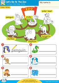 Free, printable writing worksheets including writing prompts, and other ela printables. Let S Go To The Zoo Worksheet Write The Animal Names Super Simple