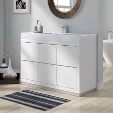 Blend your makeup area with the rest of your bath by incorporating it into your vanity. Wade Logan Tenafly 48 Single Bathroom Vanity Set Reviews Wayfair