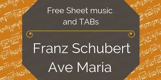 Thou canst hear though from the wild. Free Classical Guitar Sheet Music Franz Schubert Ave Maria