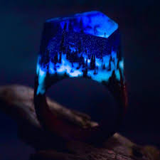 Secret Wood Enchanted Forest Glow In The Dark Wooden Rings Engagement Wooden Rings Rings