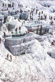 The area is famous for a carbonate mineral left by the flowing of thermal spring water. Pin On History Turkey