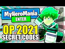 We have shared all the codes above. My Hero Mania Codes Roblox March 2021 Mejoress