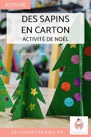 Des Petits Sapins En Carton Le Carnet D Emma En 2020 Sapin En Carton Activite Manuelle Noel Activite Manuelle Noel Maternelle
