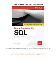 Download the oracle software from otn or mos depending on your support status. Pdf Oracle Database 11g Sql Books Free Download By Teresa Veronica Issuu