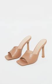 Buy online and pick up in a store near you. Camel Square Toe Mule High Heels Shoes Prettylittlething