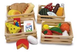 Melissa Doug Wooden Toys Intriguing Preschool Manipulatives Group Meals Play Food Set Wooden Play Food