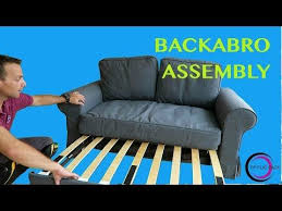 Ikea Two Seat Sofa Bed Assembly Backabro Youtube Murphy Bed Sofa Sofa Bed Sofa