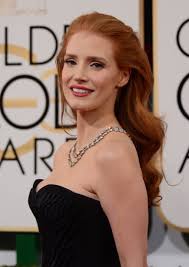 Pictures Photos Of Jessica Chastain Hollywood Curls Black Tie Hairstyle Slicked Back Hair