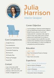 Interior Design Resume Builder Design Outstanding Personalized Resumes For Free Fotor