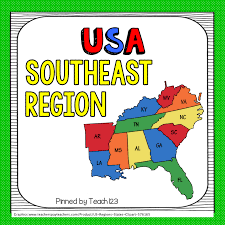 Usa Southeast Region Facts About The States Southeast Region Southwest Region Activities Southeast