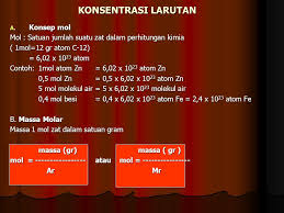 Konsentrasi Larutan Stoikiometri Mol Liter Normal Gram Ppt Download