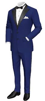 Black And Royal Blue Tuxedo Blue Tuxedo With Peak Lapel 335 90 Wedding Suits Men Blue Tuxedos Prom Suits