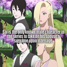 That S Because Sai Didn T Have A Last Name So He Took On Inos Surname Naruto Facts Naruto Shippuden Anime Naruto Characters