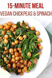 Vegan Smoky Chickpeas With Spinach Recipe Vegan Recipes Easy Side Dish Recipes Vegetarian Recipes Easy