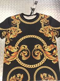 Black And Gold Design Shirt Hudson Black Gold Versace Design Tee Shirt Fashion Clothing Shoes Accessories Mensclothing Shirts Ebay Link Tee Shirt Designs Tee Design Tee Shirts