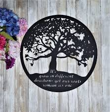 Also we've added the very popular pink metal ornaments and best friend. 36 Metal Tree Of Life Wall Art Outdoor Metal Tree Art Etsy