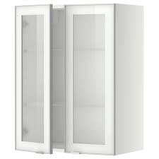 Maybe you would like to learn more about one of these? Metod White Jutis Frosted Glass Wall Cabinet W Shelves 2 Glass Drs 60x80 Cm Ikea
