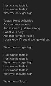Harry Styles Updates On Twitter The Lyrics To Watermelon Sugar Watermelonsugar Fineline