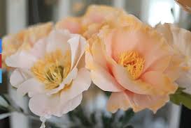 The size of the flower depends on the amount of crepe paper you cut. Watch A Video About How To Make Crepe Paper Flowers