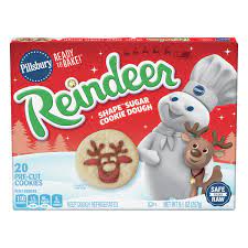 Shop pillsbury ready to bake! Save On Pillsbury Ready To Bake Sugar Cookie Dough Reindeer Shape Pre Cut 20 Ct Order Online Delivery Stop Shop