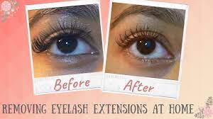 Similar to the application process, the lash tech. Removing Eyelash Extensions At Home Coconut Oil Youtube