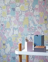 Cats Wallpaper Pastel Cat Wallpaper Kids Wallpaper Kids Room