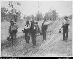 Swaggies Humping Their Blueys On The Track Outback Australia Australia History Australian Icons