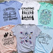 Triblend V Neck Tees 17 Colors Camping Tee Camp Shirt Designs Camping Shirt