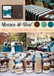 Brown Teal Get Paired Up For A Beautiful Fall Wedding Creative And Fun Wedding Ideas Made Simple Teal Country Weddings Brown Invitation Country Wedding Colors