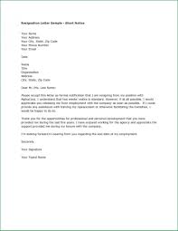 Short Notice Resignation Letter Resignation Letter Sample Formal Resignation Letter Sample Resignation Letter Format