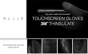 Mujjo Touchscreen Gloves For Winter With 3m Thinsulate