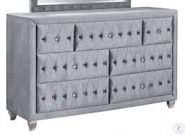 The mix of textures and color temperatures forms an inviting, balanced look. Alzir Gray Dresser From Furniture Of America Coleman Furniture