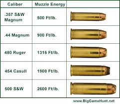 Magnum Pistol Cartridges Muzzle Energy Reloading Ammo