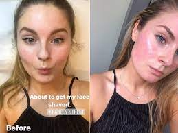 The reason why people think this happens is that new growth tends to be darker than the old one mainly because it has not been exposed to the natural elements yet. 10 Things You Need To Know If You Re Considering Getting Your Face Shaved Shave Face Women Exfoliate Face Shaving Face