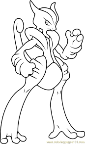For kids & adults you can print pokemon or color online. Mega Mewtwo Coloring Pages Coloring Home
