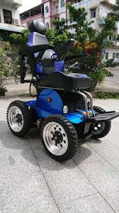 Foldawheel 4x4 All Terrain Indoor Outdoor 4 Wheel Drive Stair Climbing Gyroscope Power Electric Wheelchair All Terrain Vehicles Wheelchairs Design Stair Climbing